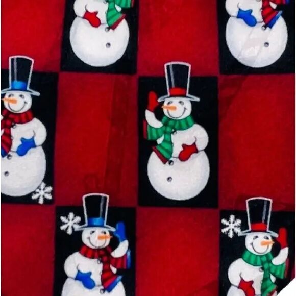 Hallmark Yule Tie Greetings by MMG Men's Festive Holiday Winter Snowman Necktie - Picture 7 of 7